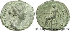 FAUSTINE JEUNE (+175) Annia Galeria Faustina Augusta (146-175) As 145-146 N° brm_192043 Date : 145-146 Nom de l'atelier : Rome Métal : cuivre Diamètre : 19,5mm Axe des coins : 12h. Poids : 10,26g.   E