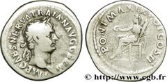 TRAJAN (27/10/97-8/08/117) Marcus Ulpius Traianus Auguste (25/01/98-8/08/117) Denier 99 N° brm_192993 Date : 99 Nom de l'atelier : Rome Métal : argent Diamètre : 19,5mm Axe des coins : 6h. Poids : 2,9
