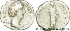 FAUSTINE MERE (+141) Annia Galeria Faustina Consécration d'Antonin le Pieux Denier c. 147 N° brm_193774 Date : c. 147 Nom de l'atelier : Rome Métal : argent Diamètre : 17mm Axe des coins : 6h. Poids :