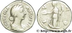 FAUSTINE JEUNE (+175) Annia Galeria Faustina Augusta (146-175) Denier 161-175 N° brm_194106 Date : 161-175 Nom de l'atelier : Rome Métal : argent Diamètre : 17,5mm Axe des coins : 6h. Poids : 3,33g.  