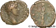 ANTONIN LE PIEUX (25/02/138-7/03/161) Titus Aurelius Fulvus Boionius Arrius Antoninus Auguste (10/07/138-7/03/161) As 147 N° brm_195396 Date : 147 Nom de l'atelier : Rome Métal : cuivre Diamètre : 28m