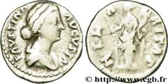 FAUSTINE JEUNE (+175) Annia Galeria Faustina Augusta (146-175) Denier 161-175 N° brm_197436 Date : 161-175 Nom de l'atelier : Rome Métal : argent Diamètre : 18mm Axe des coins : 12h. Poids : 3,43g.   