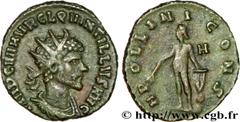 QUINTILLE (08-10 ou 11/270) Marcus Aurelius Claudius Quintillus Antoninien 270 N° brm_198687 Date : 270 Nom de l'atelier : Rome Métal : billon Diamètre : 20mm Axe des coins : 6h. Poids : 3,42g. Degré 