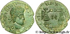 CONSTANS (25/12/335-18/01/350) Flavius Julius Constans Auguste (9/09/337-18/01-350) Centenionalis ou nummus c. 348 N° brm_199270 Date : c. 348 Nom de l'atelier : Atelier local Métal : cuivre Diamètre 
