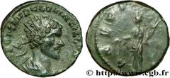 QUINTILLE (08-10 ou 11/270) Marcus Aurelius Claudius Quintillus Antoninien 270 N° brm_203559 Date : 270 Nom de l'atelier : Rome Métal : billon Diamètre : 17mm Axe des coins : 6h. Poids : 2,78g. Etat d
