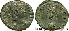CONSTANS (25/12/335-18/01/350) Flavius Julius Constans Auguste (9/09/337-18/01-350) Demi-maiorina, (PB, ئ 3) 348-350 N° brm_204386 Date : 348-350 Nom de l'atelier : atelier indéterminé Métal : cuivre 