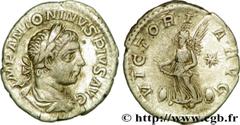 ELAGABAL (16/05/218-12/03/222) Marcus Aurelius Antoninus Denier 220 N° brm_204516 Date : 220 Nom de l'atelier : Rome Métal : argent Diamètre : 19mm Axe des coins : 12h. Poids : 2,28g.   Etat de conser
