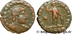GRATIEN (24/08/367-25/08/383) Flavius Gratianus Nummus (PB, ئ 3) 367-370 N° brm_204604 Date : 367-370 Nom de l'atelier : Arles Métal : cuivre Diamètre : 17,5mm Axe des coins : 6h. Poids : 2,25g. Degré