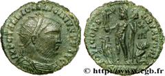 LICINIUS Ier (11/08/308-09/324) Valerius Licinianus Licinius Follis ou nummus 321-324 N° brm_205358 Date : 321-324 Nom de l'atelier : Héraclée Métal : cuivre Diamètre : 18mm Axe des coins : 12h. Poids