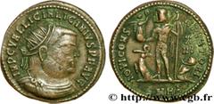 LICINIUS Ier (11/08/308-09/324) Valerius Licinianus Licinius Follis ou nummus 321-324 N° brm_205480 Date : 321-324 Nom de l'atelier : Héraclée Métal : cuivre Diamètre : 19,5mm Axe des coins : 12h. Poi
