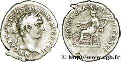 TRAJAN (27/10/97-8/08/117) Marcus Ulpius Traianus Auguste (25/01/98-8/08/117) Denier 99 N° brm_209782 Date : 99 Nom de l'atelier : Rome Métal : argent Diamètre : 19,50mm Axe des coins : 6h. Poids : 2,