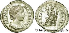 JULIA MAMEE (+235) Julia Mamaea Fille de Julia Mوsa, mère d'Alexandre Sévère - Augusta (221-235) Denier 228 N° brm_209875 Date : 228 Nom de l'atelier : Rome Métal : argent Diamètre : 20,50mm Axe des c