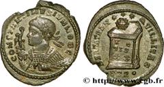 CONSTANTIN II (1/03/317-04/340) Flavius Claudius Julius Constantinus César (1/03/317-9/09/337) Centenionalis ou nummus 322 N° brm_210135 Date : 322 Nom de l'atelier : Trèves Métal : cuivre Diamètre : 