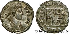 CONSTANS (25/12/335-18/01/350) Flavius Julius Constans Auguste (9/09/337-18/01-350) Centenionalis ou nummus 341-342 N° brm_210147 Date : 341-342 Nom de l'atelier : Arles Métal : cuivre Diamètre : 15,0