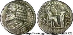 ROYAUME PARTHE - VARDANES Ier(40-45) Tétradrachme N° v20_0070    Date : 43 Nom de l'atelier : Séleucie du Tigre Métal : billon Diamètre : 26,5mm Axe des coins : 12h. Poids : 11,91g. Degré de rareté : 