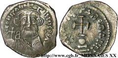 CONSTANS II(09/641-15/07/668) Hexagramme N° v20_0128    Nom de l'atelier : Constantinople Métal : argent Diamètre : 21mm Axe des coins : 5h. Poids : 4,95g. Degré de rareté : R1 Etat de conservation : 
