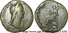 SABINE(+136)Vibia SabinaAugusta(128-136) Sesterce, (GB, ئ 33) N° v21_2539    Date : 131 Nom de l'atelier : Rome Métal : bronze Diamètre : 32,5mm Axe des coins : 5h. Poids : 25,87g. Etat de conservatio