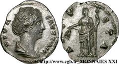 FAUSTINE MERE(+141)Annia Galeria FaustinaConsécration d'Antonin le Pieux Denier N° v21_2591    Date : c. après 147 Nom de l'atelier : Rome Métal : argent Diamètre : 19mm Axe des coins : 6h. Poids : 3,