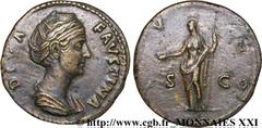 FAUSTINE MERE(+141)Annia Galeria FaustinaConsécration d'Antonin le Pieux Sesterce, (GB, ئ 33) N° v21_2593    Date : c. après 147 Nom de l'atelier : Rome Métal : bronze Diamètre : 32,5mm Axe des coins 