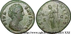 FAUSTINE MERE(+141)Annia Galeria FaustinaConsécration d'Antonin le Pieux Dupondius, (MB, ئ 28) N° v21_2595    Date : c. après 147 Nom de l'atelier : Rome Métal : bronze Diamètre : 27,5mm Axe des coins