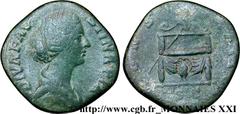 DIVA FAUSTINA(+175)Annia Galeria FaustinaConsécration de Marc Aurèle Sesterce (GB, ئ 30) N° v21_2661    Date : 176 Nom de l'atelier : Rome Métal : bronze Diamètre : 30mm Axe des coins : 6h. Poids : 19