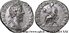 COMMODE(166-31/12/192)Lucius Aurelius CommodusAuguste(17/03/180-31/12/192) Denier N° v21_2687    Date : 186 Nom de l'atelier : Rome Métal : argent Diamètre : 17mm Axe des coins : 12h. Poids : 3,30g. E