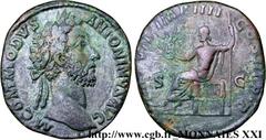 COMMODE(166-31/12/192)Lucius Aurelius CommodusAuguste(17/03/180-31/12/192) Sesterce, (GB, ئ 32) N° v21_2691    Date : 182 Nom de l'atelier : Rome Métal : bronze Diamètre : 32mm Axe des coins : 11h. Po