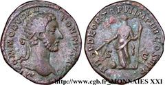 COMMODE(166-31/12/192)Lucius Aurelius CommodusAuguste(17/03/180-31/12/192) Dupondius, (MB, ئ 27) N° v21_2694    Date : 181 Nom de l'atelier : Rome Métal : bronze Diamètre : 26,5mm Axe des coins : 12h.