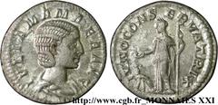 JULIA MAMEE(+235)Julia MamaeaFille de Julia Mوsa, mère d'Alexandre Sévère - Augusta(221-235) Denier N° v21_2961    Date : 222 Nom de l'atelier : Rome Métal : argent Diamètre : 18,5mm Axe des coins : 6