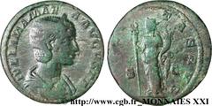 JULIA MAMEE(+235)Julia MamaeaFille de Julia Mوsa, mère d'Alexandre Sévère - Augusta(221-235) As, (MB, ئ 26) N° v21_2967    Date : 228 Nom de l'atelier : Rome Métal : bronze Diamètre : 26mm Axe des coi