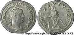 PHILIPPE II(05/244-09/249)Marcus Julius PhilippusAuguste(04/247-09/249) Antoninien N° v21_3079    Date : 249 Nom de l'atelier : Syrie, Séleucie et Piérie, Antioche (Antiochia ad Orontem) Métal : billo