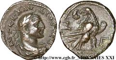 CLAUDE II LE GOTHIQUE(09/268-06-08/270)Marcus Aurelius Claudius Tétradrachme, (MB, ئ 21) N° v21_3228    Date : 270 Nom de l'atelier : Egypte, Alexandrie (Alexandria) Métal : cuivre Diamètre : 21,5mm A
