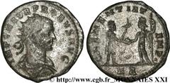 PROBUS(06-07/276-09/282)Marcus Aurelius Probus Aurelianus N° v21_3352    Date : 280 Nom de l'atelier : Phénicie, Tripoli (Tripolis) Métal : billon Diamètre : 21,50mm Axe des coins : 5h. Poids : 3,86g.