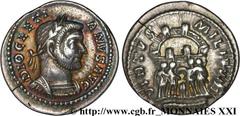 DIOCLETIEN(20/11/284-1/05/305)Caius Aurelius Valerius DiocletianusAuguste (20/11/284-1/05/305) Argenteus N° v21_3402    Date : 300-301 Nom de l'atelier : Belgique, Trèves (Treveri) Métal : argent Diam
