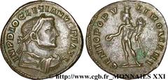 DIOCLETIEN(20/11/284-1/05/305)Caius Aurelius Valerius DiocletianusAuguste (20/11/284-1/05/305) Follis ou nummus N° v21_3403    Date : 303 Nom de l'atelier : Bretagne, Londres (Londinium) Métal : cuivr