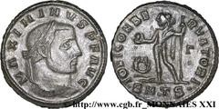 MAXIMIN II DAIA(1/05/305-04/313)Caius Galerius Valerius MaximinusAuguste(310-04/313) Follis ou nummus N° v21_3510    Date : 312 Nom de l'atelier : Macédoine, Thessalonique (Salonique) Métal : billon D