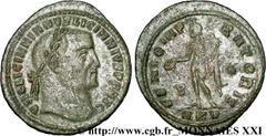 LICINIUS Ier(11/08/308-09/324)Valerius Licinianus Licinius Follis ou nummus N° v21_3532    Date : 308-310 Nom de l'atelier : Cyzique Métal : cuivre Diamètre : 27,5mm Axe des coins : 6h. Poids : 6,02g.