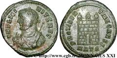 LICINIUS Ier(11/08/308-09/324)Valerius Licinianus Licinius Follis ou nummus hybride N° v21_3543    Date : 317 Nom de l'atelier : Europe, Héraclée (Heraclea) Métal : cuivre Diamètre : 19,5mm Axe des co