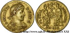 VALENS(28/03/364-9/08/378)Flavius Valens Solidus N° v21_3791    Date : 372 Nom de l'atelier : Coelé Syrie, Antioche (Antiochia) Métal : or Diamètre : 21mm Axe des coins : 5h. Poids : 4,49g. Degré de r