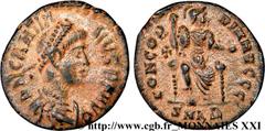 GRATIEN(24/08/367-25/08/383)Flavius Gratianus Nummus, (PB, ئ 3) N° v21_3812    Date : 379-383 Nom de l'atelier : Hellespont, Cyzique, (Cyzicus) Métal : cuivre Diamètre : 18,5mm Axe des coins : 12h. Po