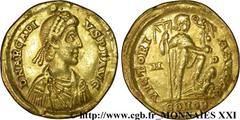 ARCADIUS(19/01/383-1/05/408)Flavius Arcadius Solidus N° v21_3836    Date : 395-402 Nom de l'atelier : Emilie, Milan (Mediolanum) Métal : or Diamètre : 20,5mm Axe des coins : 6h. Poids : 4,05g. Etat de