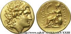 ROYAUME DE THRACE - LYSIMAQUE(323-301-281 avant J.-C.)Monnayage au nom et au type de Lysimaque(297-281 avant J.-C.) Statère d’or N° v23_0049    Date : c. 280 AC. Nom de l'atelier : Byzance ? Métal : o