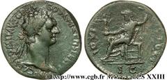 DOMITIEN(12/69-18/09/96)Titus Flavius Domitianus Auguste(13/09/81-18/09/96) Sesterce, (GB, ئ 33) N° v23_0381    Date : 95-96 Nom de l'atelier : Rome Métal : bronze Diamètre : 32,5mm Axe des coins : 6h