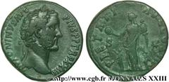 ANTONIN LE PIEUX(25/02/138-7/03/161)Titus Aurelius Fulvus Boionius Arrius AntoninusAuguste(10/07/138-7/03/161) Sesterce, (GB, ئ 32) N° v23_0425    Date : 159-160 Nom de l'atelier : Rome Métal : bronze