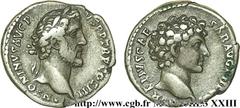 ANTONIN et MARC AURELE CESAR(140-161)Antoninus Pius, Marcus Aurelius Cوsar Denier N° v23_0428    Date : 141 Nom de l'atelier : Rome Métal : argent Diamètre : 17mm Axe des coins : 6h. Poids : 3,34g. De