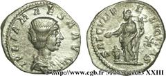 JULIA MAESA(+223 ou 226)Julia MوsaSœur de Julia Domna, mère de Julia Soémias et de Julia Mamée, grand-mère d'Elagabal et d'Alexandre Sévère - Augusta(218-223/226) Denier N° v23_0542    Date : 220-222 