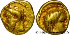 CYRÉNAÏQUE - CYRÈNE - SATRAPE PTOLÉMÉE Type : Dixième de statère d’or  Date : c. 322-313 AC  Mint name / Town : Cyrène  Metal : gold  Diameter : 7,5  mm Orientation dies : 6  h. Weight : 0,84  g. Rari