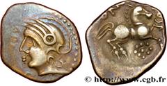 GALLIA - SANTONES / MID-WESTERN, Unspecified Type : Denier ARIVOS / SANTONO  Date : c. 60-50 AC.  Metal : silver  Diameter : 15,00  mm Orientation dies : 6  h. Weight : 1,89  g. Rarity : R1  Obverse l