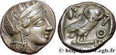 ATTICA - ATHENS Type : Tétradrachme  Date : c. 420 AC.  Mint name / Town : Athènes, Attique  Metal : silver  Diameter : 22,5  mm Orientation dies : 9  h. Weight : 17,13  g. Obverse legend : Anépigraph