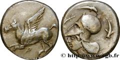 CORINTHIA - CORINTH Type : Statère  Date : c. 360 AC.  Mint name / Town : Corinthe, Corinthie  Metal : silver  Diameter : 21  mm Orientation dies : 9  h. Weight : 8,19  g. Rarity : R3  Obverse legend 